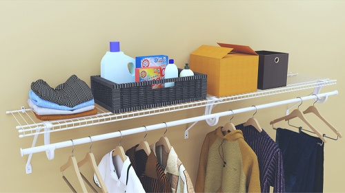 SuperSlide Pre Pack Shelf with Hang Bar - Available in 2', 3', 4' & 6' Lengths